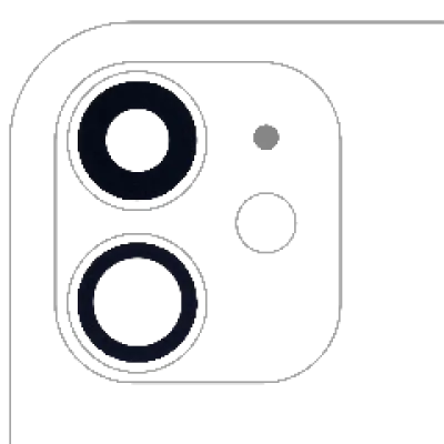 Скло камери (лише скло) з проклейкою для iPhone 11 (комплект 2 шт) (Real Sapphire) (Premium) (10 уп)