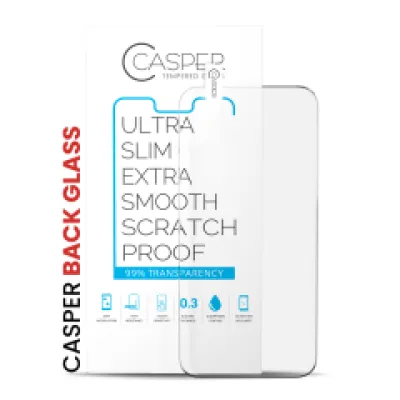 Загартоване скло Casper (задня кришка) для iPhone XR (100 уп) (прозоре)
