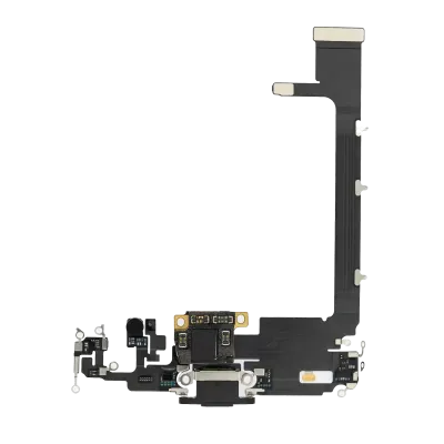 Charging Port Flex Cable With Board For iPhone 11 Pro Max (Premium) (Space Gray)