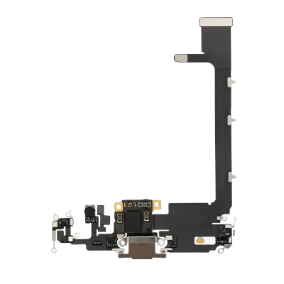 Charging Port Flex Cable With Board For iPhone 11 Pro Max (Premium) (Gold)