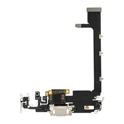 Charging Port Flex Cable With Board For iPhone 11 Pro Max (Aftermarket Plus) (Silver)