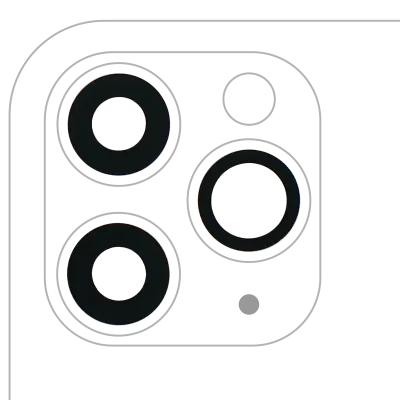 Back Camera Lens (Glass Only) With Adhesive For iPhone 11 Pro / Pro Max (3 Piece Set) (Real Sapphire) (Premium) (10 Pack)