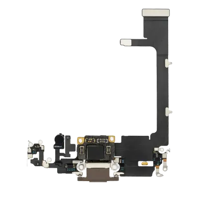 Charging Port Flex Cable With Board For iPhone 11 Pro (Premium) (Gold)