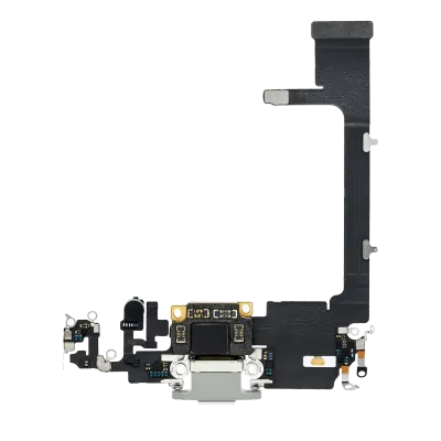 Charging Port Flex Cable With Board For iPhone 11 Pro (Premium) (Silver)