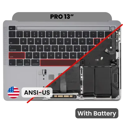 Топкейс з акумулятором і клавіатурою (ANSI US) для MacBook Pro 13" A2251 (2020) (Space Gray)