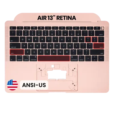 Топкейс з клавіатурою (ANSI US) для MacBook Air 13" A1932 (2018-2019) (OEM New) (Gold)