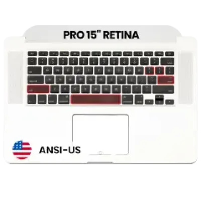 Топкейс з клавіатурою (ANSI US) і мікрофоном для MacBook Pro 15" A1398 (2013-2014) (OEM New)