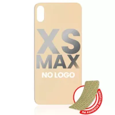 Заднє скло з проклейкою 3M для iPhone XS Max (без логотипу / великий отвір камери) (золотий)