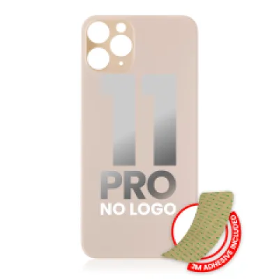 Заднє скло з проклейкою 3M для iPhone 11 Pro (без логотипу / великий отвір камери) (золотий)