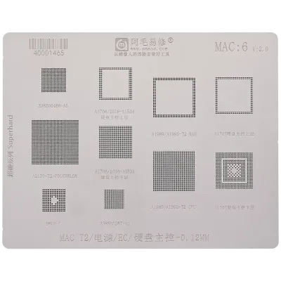 Трафарет Power Logic для MacBook Pro 13" / 15" A1989 / A1990 / A2159 (2018-2019) (MAC 6)