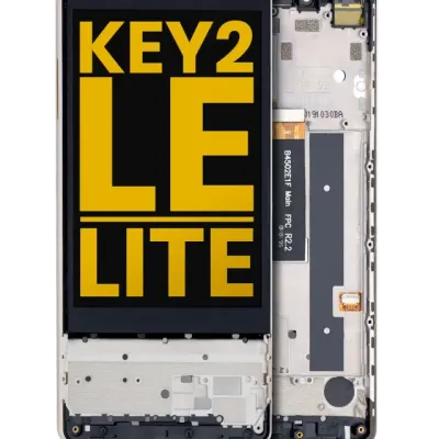 LCD Assembly With Frame For BlackBerry KEY2 LE / Lite (BBE100 Series) (Refurbished) (Champagne)