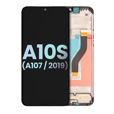 Дисплейний модуль (LCD) з рамкою для Samsung Galaxy A10s (A107 / 2019) (Service Pack) (усі кольори)