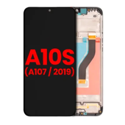 Дисплейний модуль (LCD) з рамкою для Samsung Galaxy A10s (A107 / 2019) (Aftermarket Plus) (усі кольори)