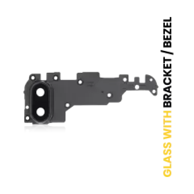 Скло камери з рамкою для Samsung Galaxy A10s (чорний)