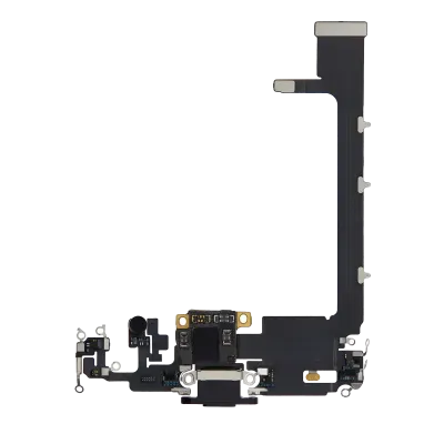 Charging Port Flex Cable With Board For iPhone 11 Pro Max (Used OEM Pull) (Space Gray)