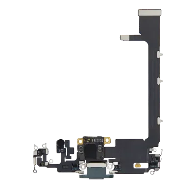 Charging Port Flex Cable With Board For iPhone 11 Pro Max (Used OEM Pull) (Midnight Green)