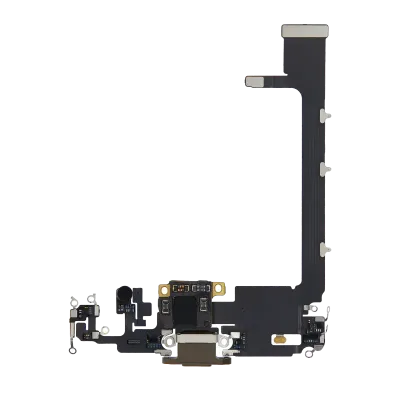 Charging Port Flex Cable With Board For iPhone 11 Pro Max (Used OEM Pull) (Gold)
