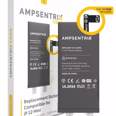 Replacement Battery Core with Universal Tag-On Flex For iPhone 12 Mini (Spot Welding Required) (Core)