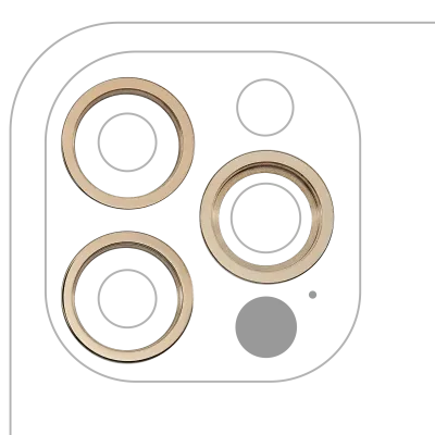 Рамка скла камери для iPhone 12 Pro (Gold) (3 шт)