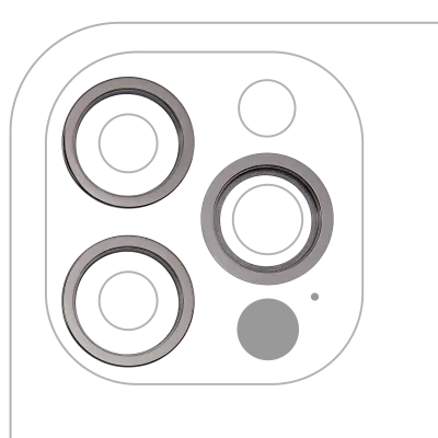 Рамка скла камери для iPhone 12 Pro (Graphite) (3 шт)