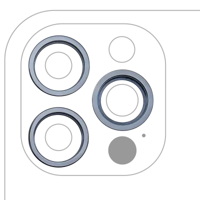 Рамка скла камери для iPhone 12 Pro (Pacific Blue) (3 шт)