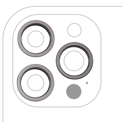 Рамка скла камери для iPhone 12 Pro Max (Graphite) (3 шт)