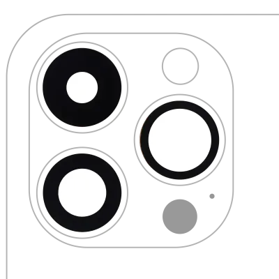 Back Camera Lens (Glass Only) With Adhesive For iPhone 14 Pro / 14 Pro Max (3 Piece Set) (Aftermarket Plus) (10 Pack)
