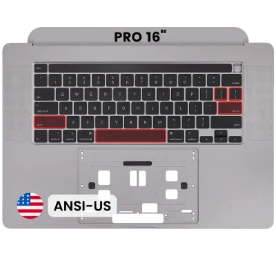 Top Case with Keyboard (ANSI US) For MacBook Pro 16" A2141 (2019) (OEM New) (Space Gray)