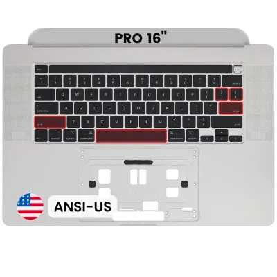Top Case with Keyboard (ANSI US) For MacBook Pro 16" A2141 (2019) (OEM New) (Silver)