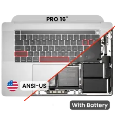 Топкейс з акумулятором і клавіатурою (ANSI US) для MacBook Pro 16" A2141 (2019) (OEM New) (Silver)