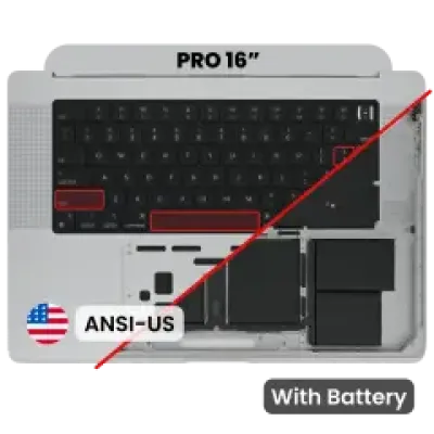 Топкейс з акумулятором і клавіатурою (ANSI US) для MacBook Pro 16" A2485 (2021) / A2780 (2023) (Used OEM Pull: Grade A) (Space Gray)