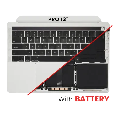 Топкейс з акумулятором і клавіатурою (ANSI US) для MacBook Pro 13" A2159 (2019) (сріблястий)
