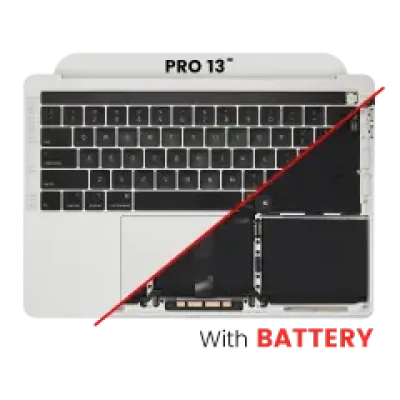 Топкейс з акумулятором і клавіатурою (ANSI US) для MacBook Pro 13" A2159 (2019) (сріблястий)