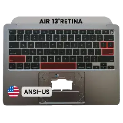 Топкейс з клавіатурою (ANSI US) для MacBook Air 13" A2337 (2020) (Used OEM Pull: Grade A) (Space Gray)