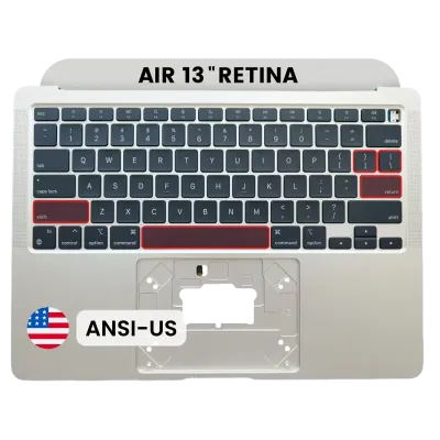 Топкейс з клавіатурою (ANSI US) для MacBook Air 13" A2337 (2020) (OEM New) (сріблястий)