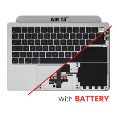 Топкейс з акумулятором і клавіатурою (ISO UK) для MacBook Air 13" A2681 (2022) (сріблястий)