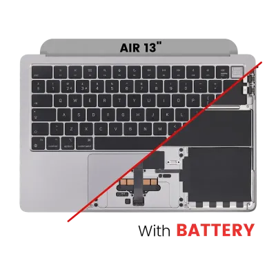 Топкейс з акумулятором і клавіатурою (ISO UK) для MacBook Air 13" A2681 (2022) (Space Gray)