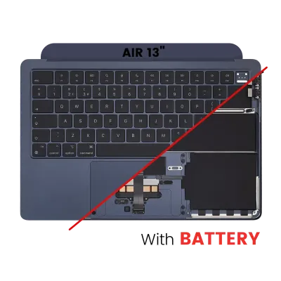 Топкейс з акумулятором і клавіатурою (ISO UK) для MacBook Air 13" A2681 (2022) (Midnight)