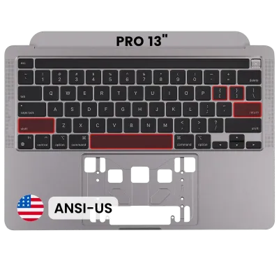 Top Case with Keyboard (ANSI US) For MacBook Pro 13" A2338 (2020) (Space Gray)