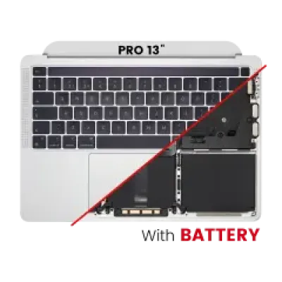 Топкейс з акумулятором і клавіатурою (ISO UK) для MacBook Pro 13" A2338 (2020) (сріблястий)