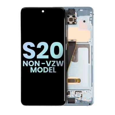 Дисплейний модуль для Samsung Galaxy S20 5G (Non-Verizon 5G UW Frame) (Service Pack) (Cloud Blue)