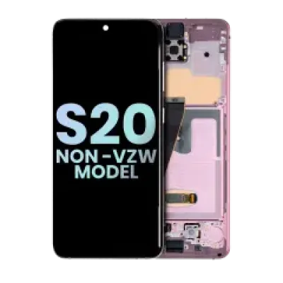 Дисплейний модуль для Samsung Galaxy S20 5G (Non-Verizon 5G UW Frame) (Service Pack) (Cloud Pink)