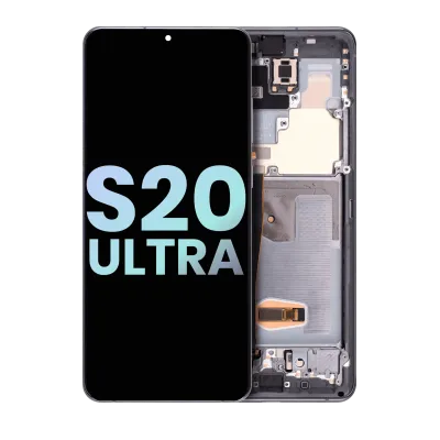 Дисплейний модуль для Samsung Galaxy S20 Ultra 5G (Service Pack) (Cosmic Gray)