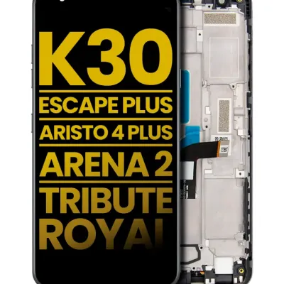 Дисплейний модуль (LCD) з рамкою для LG K30 (2019) / Escape Plus / Aristo 4 Plus / Arena 2 / Tribute Royal (Refurbished) (All Colors)