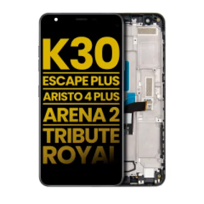 Дисплейний модуль (LCD) з рамкою для LG K30 (2019) / Escape Plus / Aristo 4 Plus / Arena 2 / Tribute Royal (Refurbished) (All Colors)