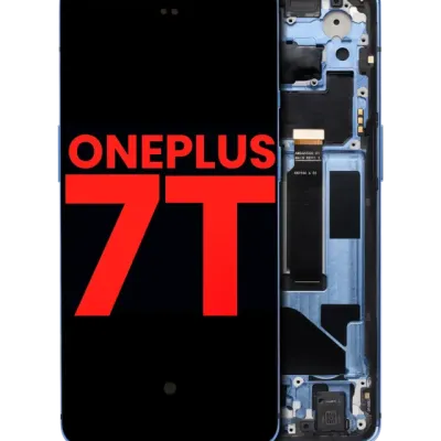 Дисплейний модуль (OLED) з рамкою для OnePlus 7T (Aftermarket Plus) (Glacier Blue)