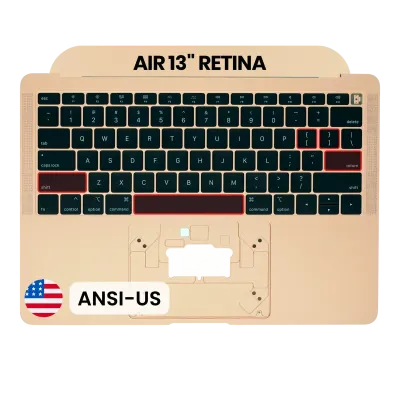 Топкейс з клавіатурою (ANSI US) для MacBook Air 13" A1932 (2018-2019) (OEM New) (Gold)