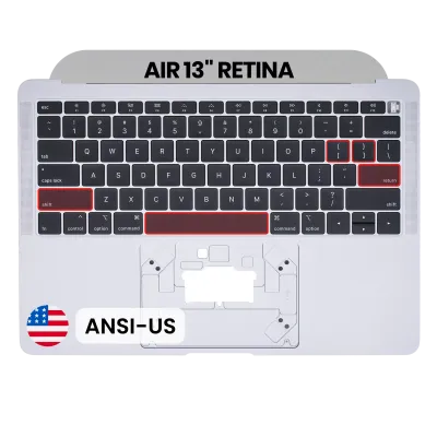 Top Case with Keyboard (ANSI US) For MacBook Air 13" A1932 (2018-2019) (Used OEM Pull: Grade A) (Space Gray)
