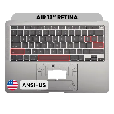 Топкейс з клавіатурою (ANSI US) для MacBook Air 13" A2179 (2020) (Space Gray)