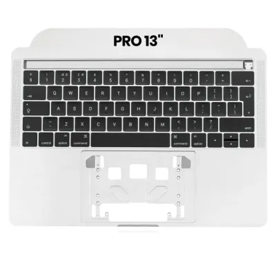 Top Case with Keyboard (ISO UK) For MacBook Pro 13" A1989 (2018-2019) (Used OEM Pull: Grade A) (Silver)
